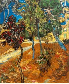 Vincent Van Gogh : Trees in the Garden of Saint-Paul Hospital